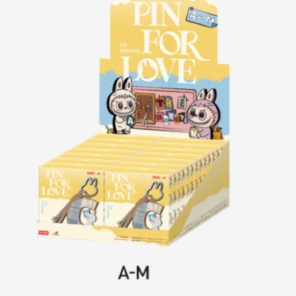 LABUBU THE MONSTERS Pin for Love Series-Letter Pendant Blind Box (A-M) POP MART - Picture 1 of 4